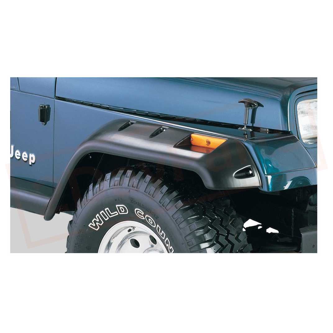 Image Bushwacker Fender Flare Front fits Jeep Wrangler 1987-1995 part in Fenders category