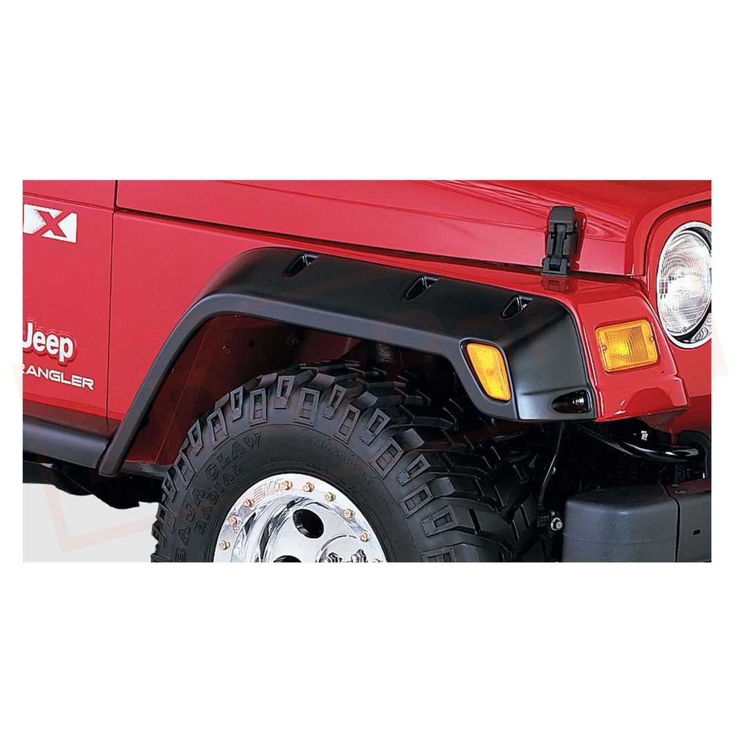 Image Bushwacker Fender Flare Front fits Jeep Wrangler 1997-2006 part in Fenders category