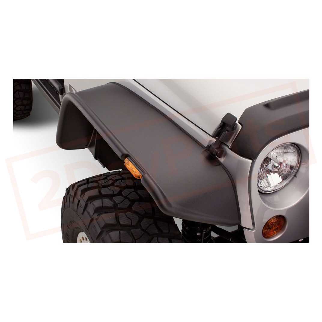 Image Bushwacker Fender Flare Front fits Jeep Wrangler 2007-17 part in Fenders category