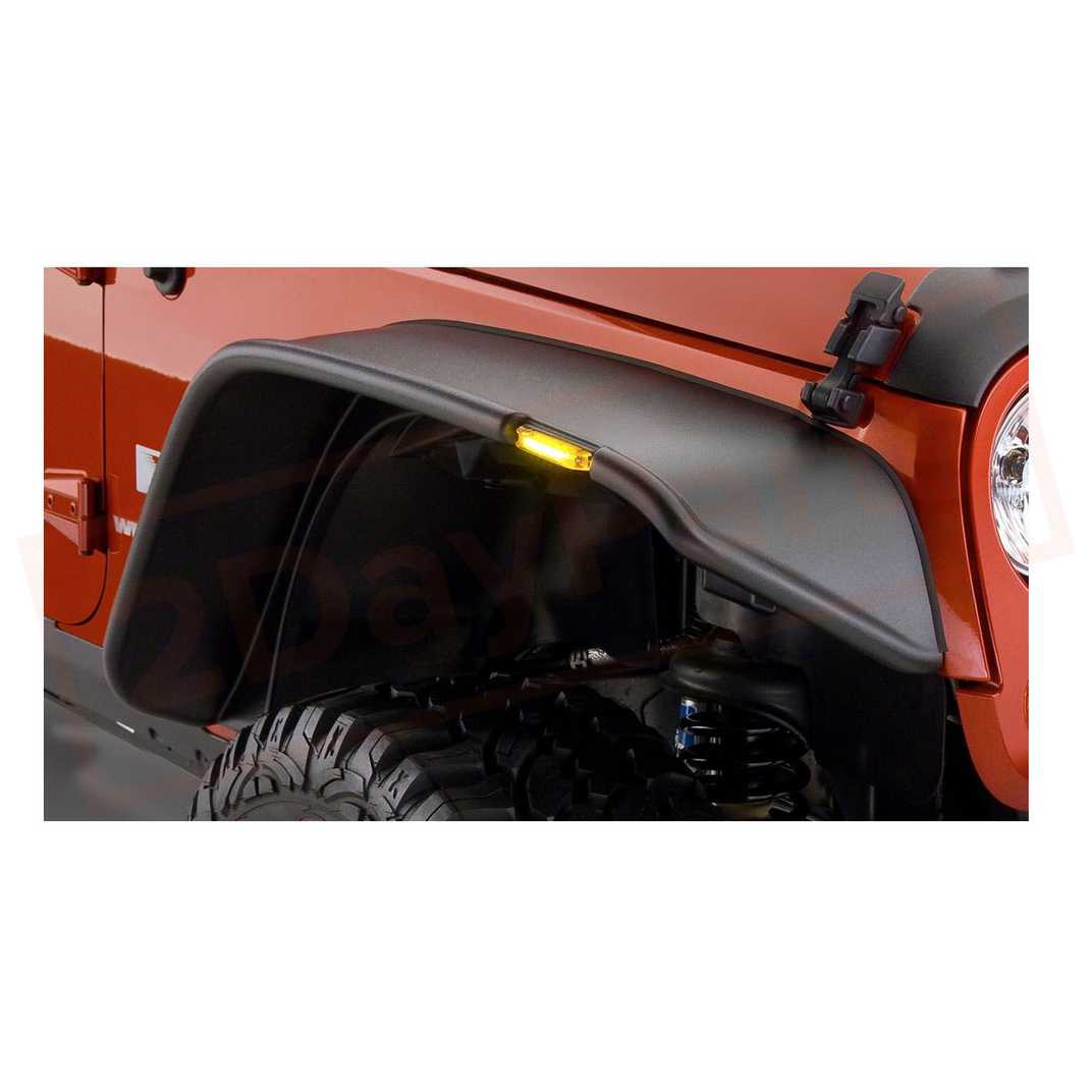 Image Bushwacker Fender Flare Front fits Jeep Wrangler 2007-2017 part in Fenders category