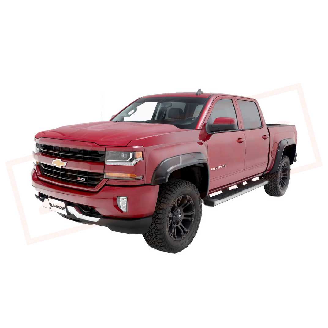 Image 1 Bushwacker Fender Flare Front for 2014-2018 Chevrolet Silverado 1500 part in Fenders category