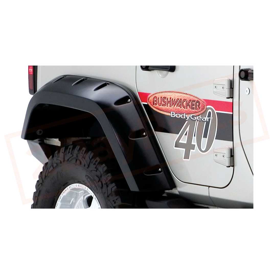 Image Bushwacker Fender Flare Rear fits 2007-17 Jeep Wrangler part in Fenders category