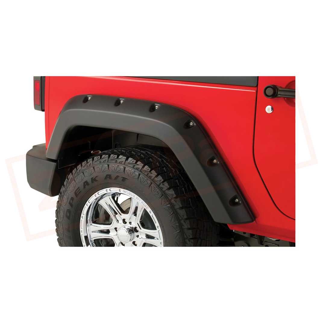 Image Bushwacker Fender Flare Rear fits Jeep Wrangler 2007-2017 part in Fenders category