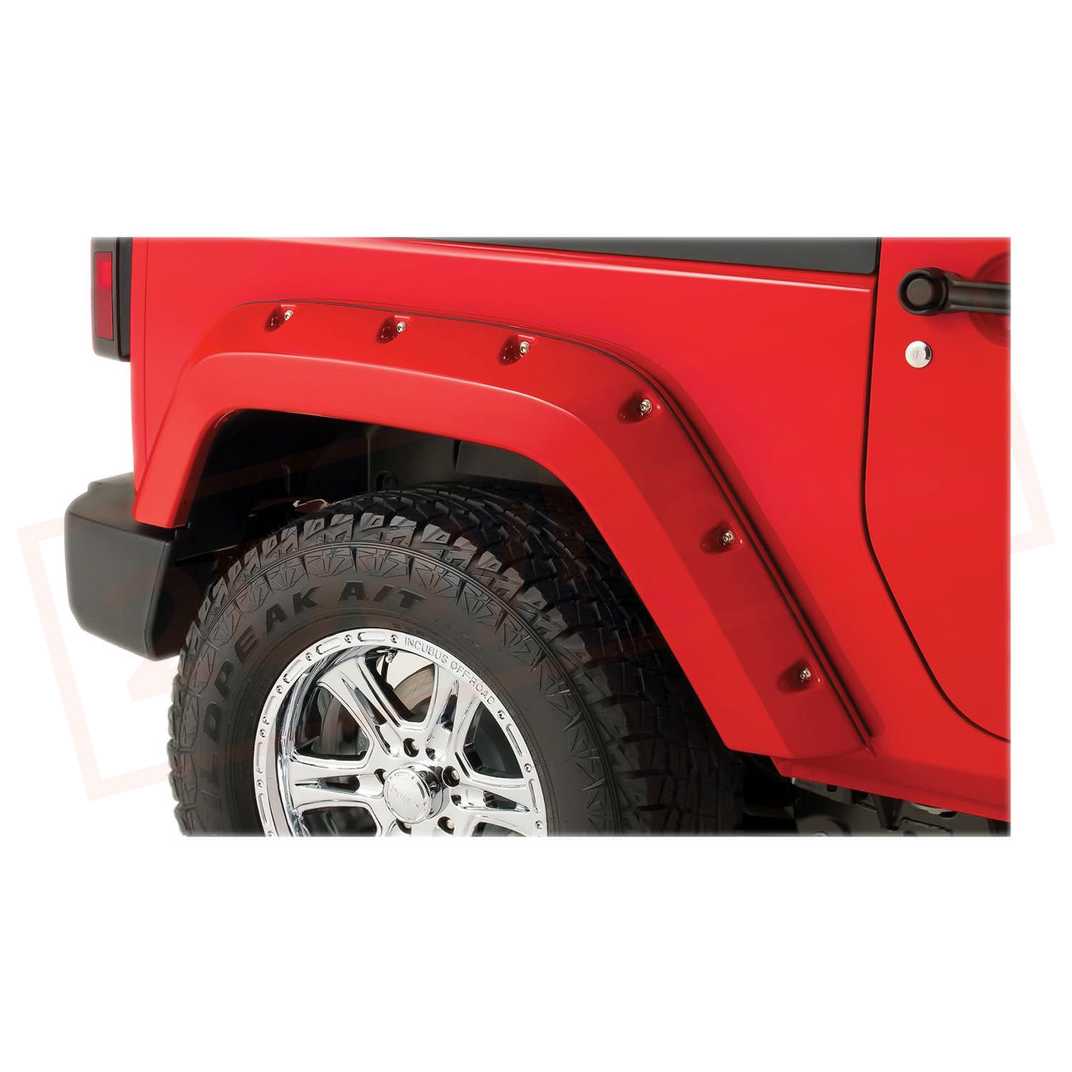 Image 1 Bushwacker Fender Flare Rear fits Jeep Wrangler 2007-2017 part in Fenders category