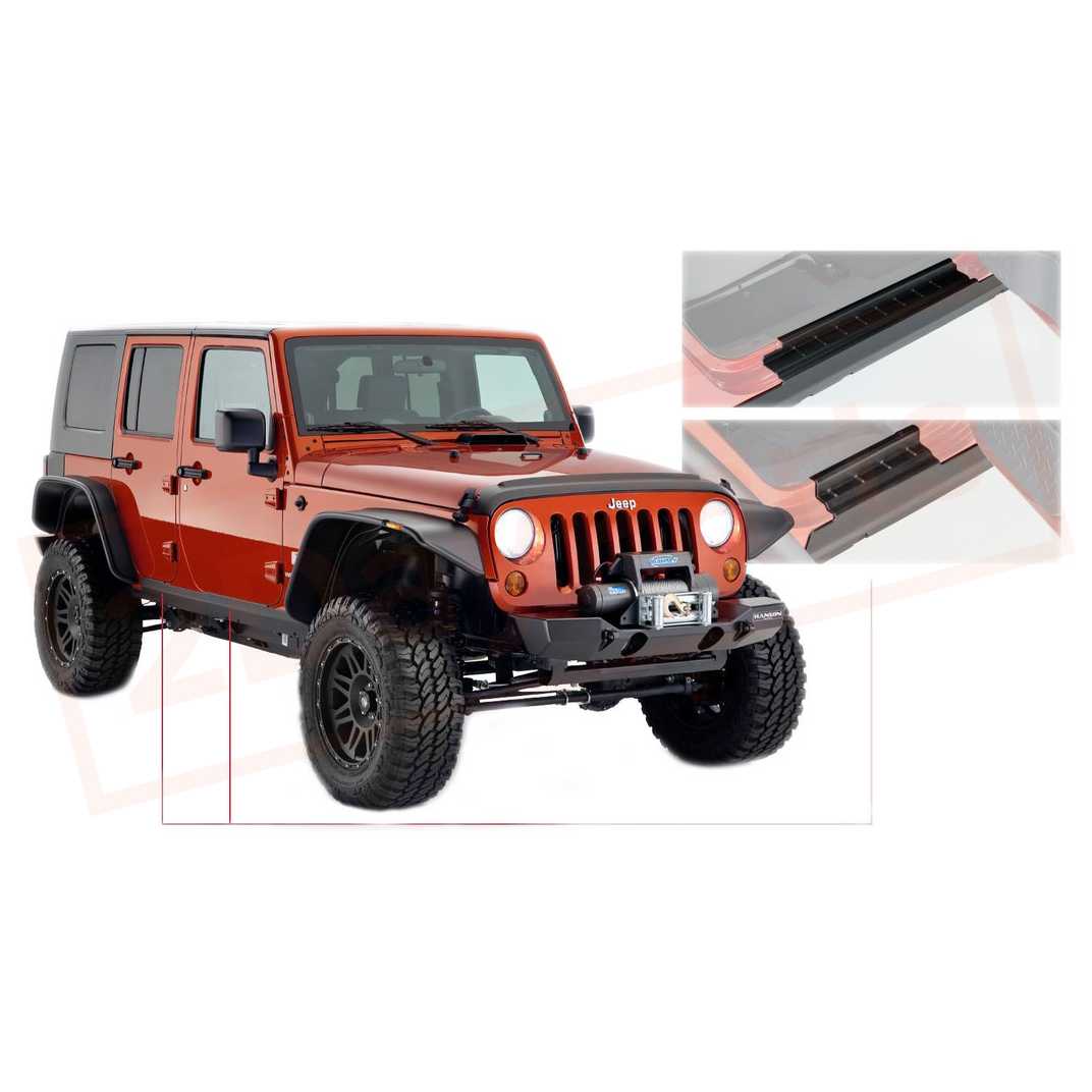 Image Bushwacker Rocker Panel for Jeep Wrangler 2007-2017 part in Mouldings & Trim category