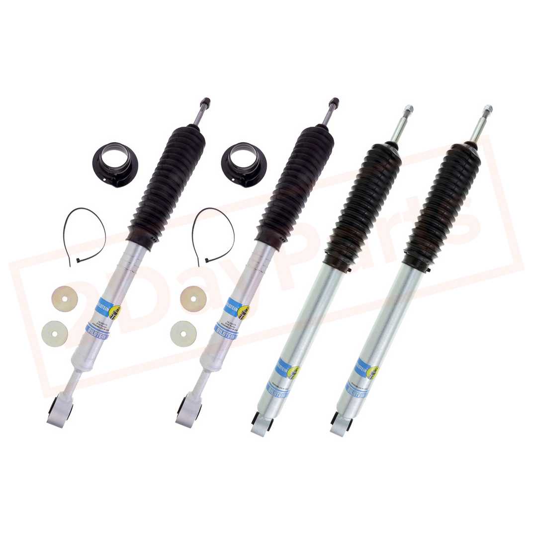 Image Kit 4 Bilstein 5100 0.875-2.5" Front 0-1" Rr lift shocks for Toyota Tundra 07-21 part in Shocks & Struts category