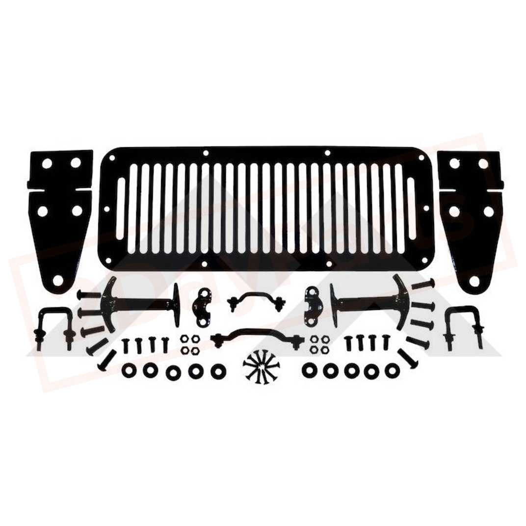 Image Crown Automotive Complete Hood Set L&R, Upper & Lower for Jeep Wrangler 1987-1995 part in Exterior category