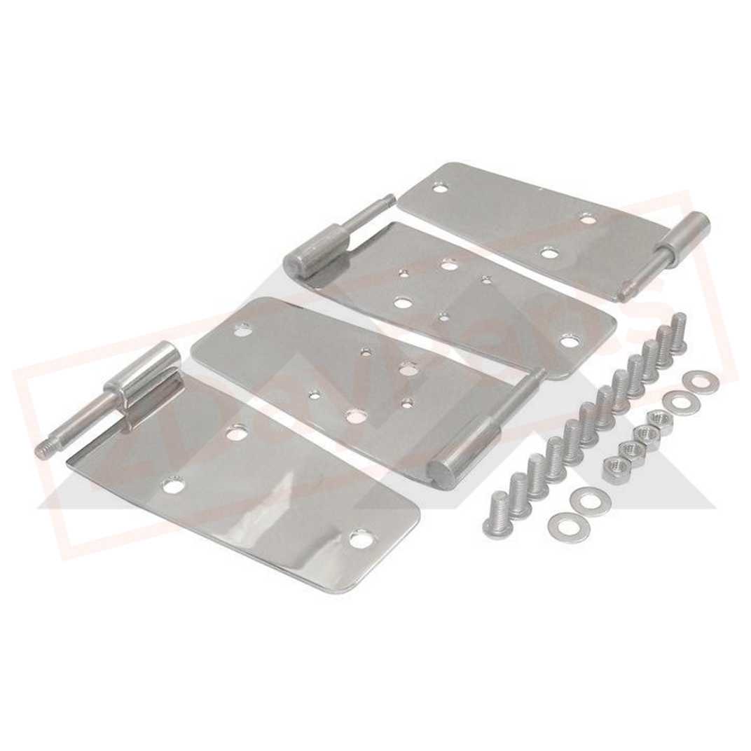 Image Crown Automotive Door Hinges Front, L&R, Upper & Lower for Jeep Wrangler 1987-1993 part in Exterior category