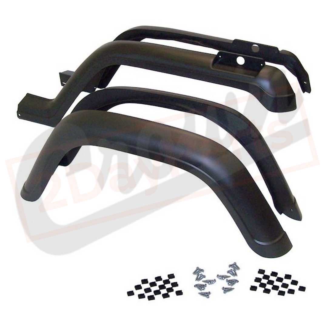 Image Crown Automotive Fender Flare Kit Front and Rear for Jeep Wrangler 1987-1995 part in Exterior category