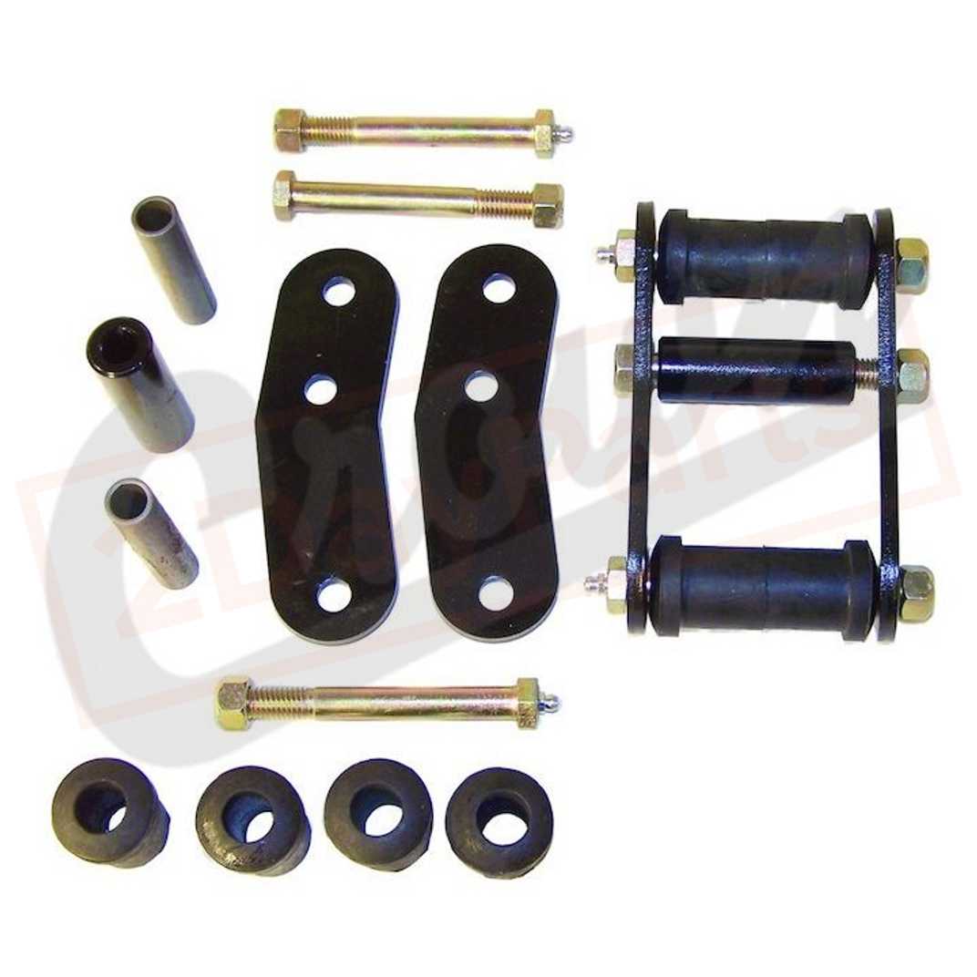 Image Crown Automotive Heavy Duty Greasable Shackle Kit Fr&Rr, L&R for Jeep Wrangler 1987-1995 part in Suspension & Steering category