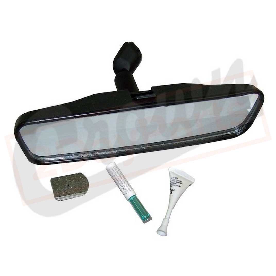 Image Crown Automotive Rearview Mirror Kit Front, Center fits Jeep CJ6A 1966-1968 part in Mirror Assemblies category
