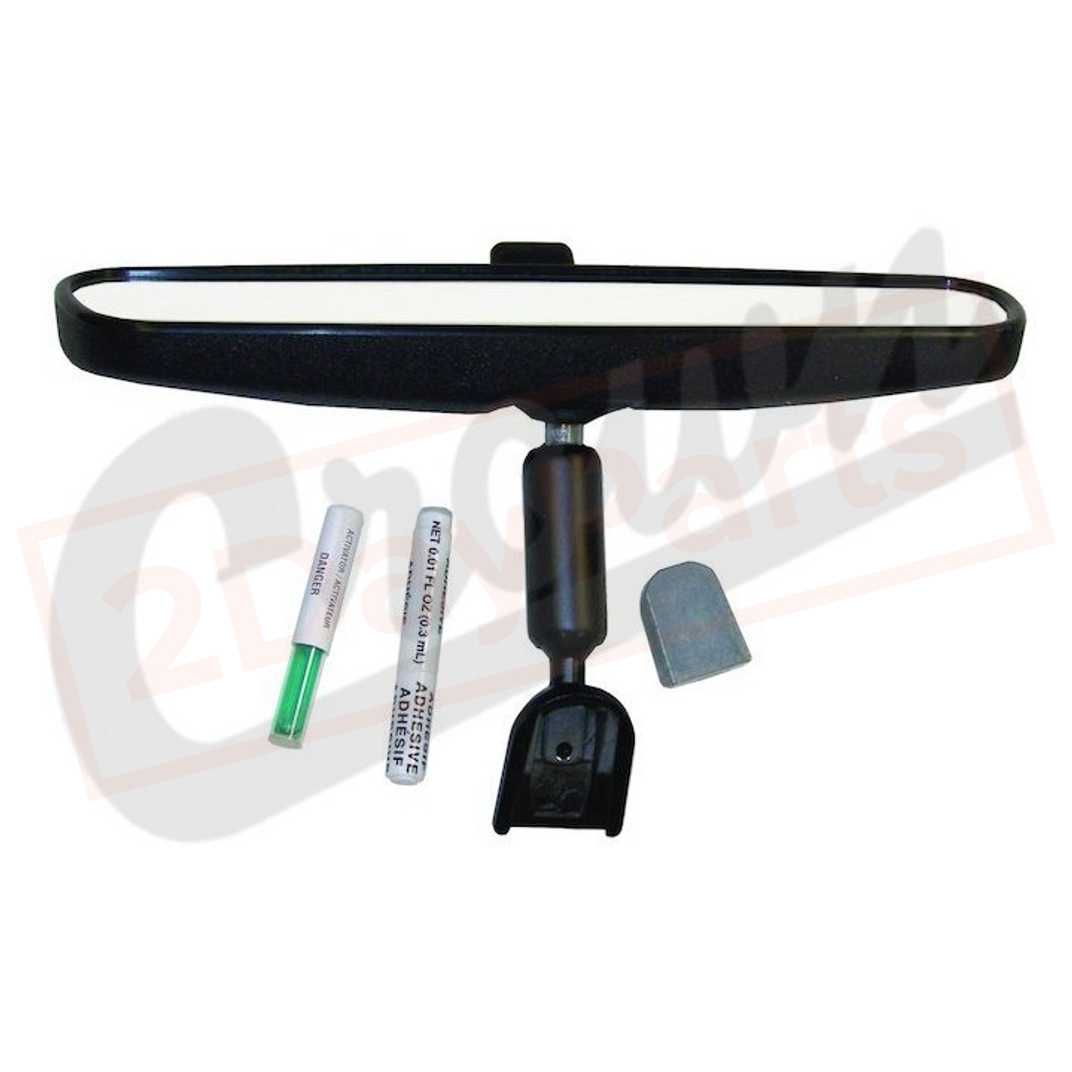 Image Crown Automotive Rearview Mirror Kit Front, Center for Jeep CJ5 1959-1983 part in Mirror Assemblies category