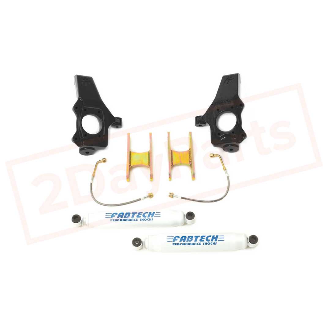 Image FABTECH 3" Spindle System w/ Rear Shocks for 2004-08 GM Canyon 2WD part in Control Arms & Parts category