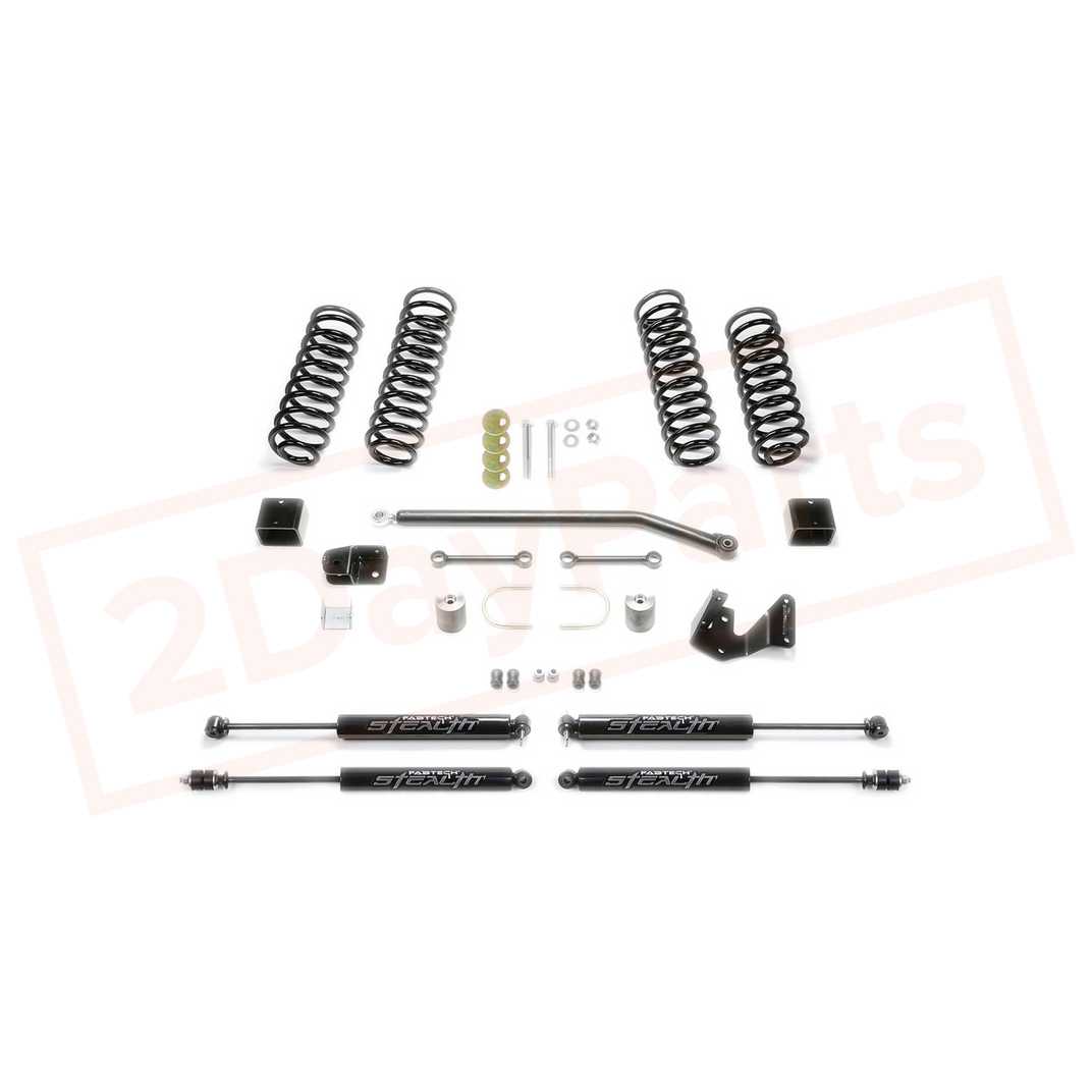 Image FABTECH 3" Sport II System w/ Stealth Shocks for 2007-17 Jeep JK 4-Door 4WD part in Lift Kits & Parts category