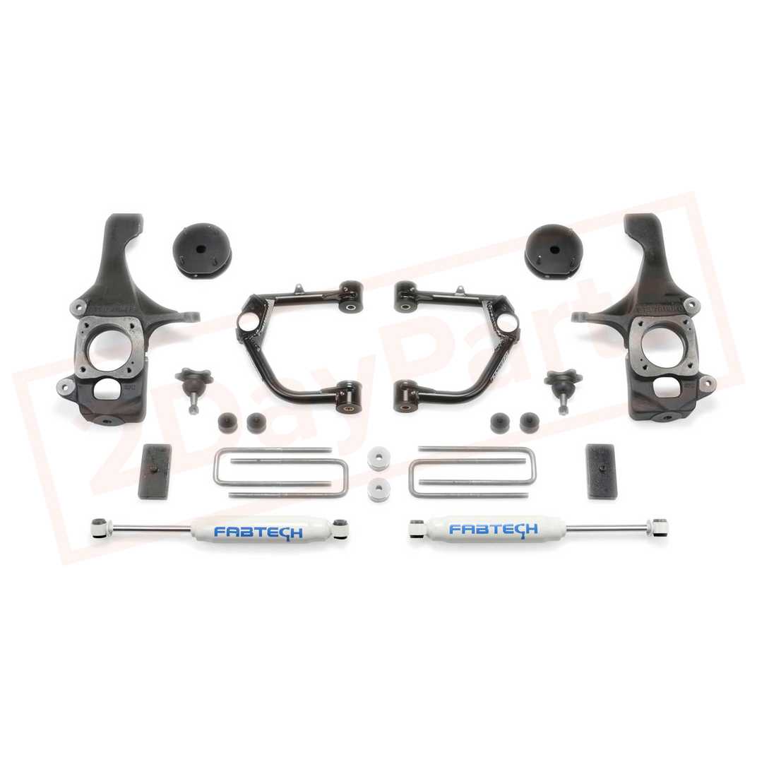 Image FABTECH 4" Syst w/ Ball Joint UCA & Shocks for Toyota Tundra 2WD/4WD 16-21  part in Lift Kits & Parts category