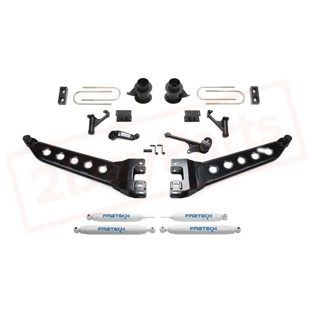 Image FABTECH 5" Radius Arm Syst w/ Coil Spacers & Shocks for 13-17 Ram 3500 4WD part in Lift Kits & Parts category