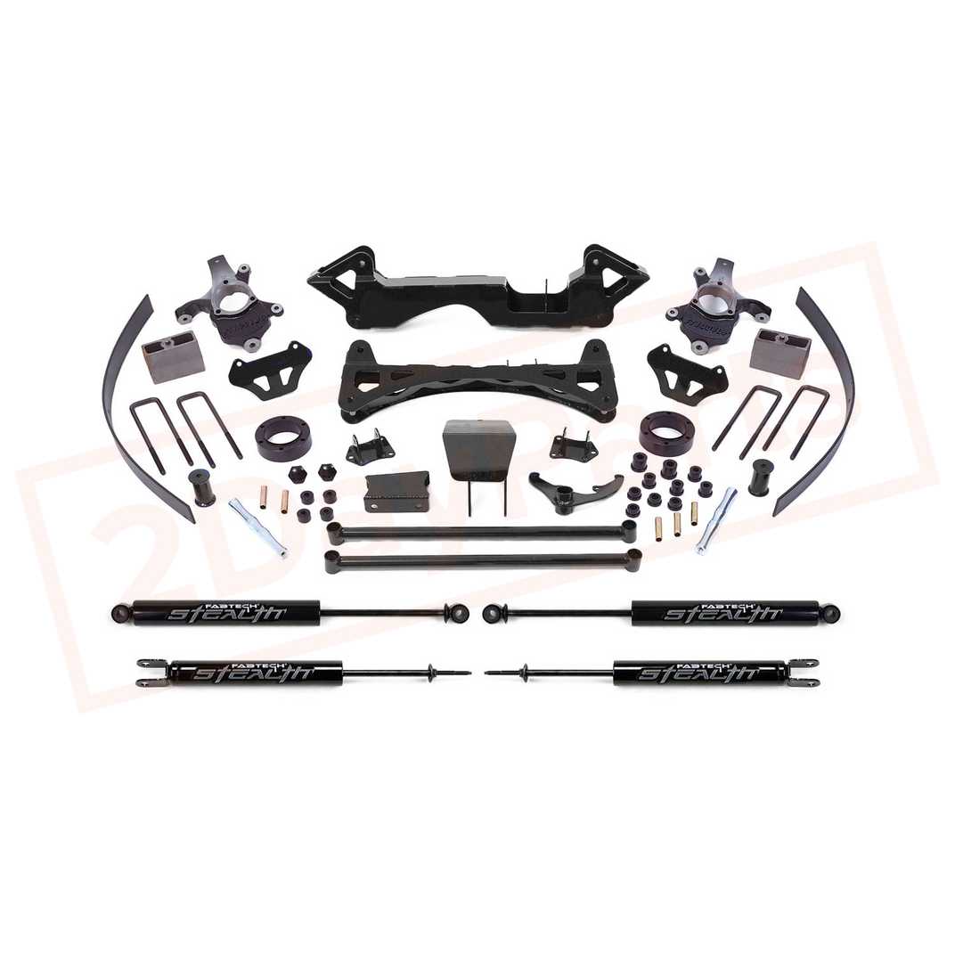 Image FABTECH 6" Performance System w/ Stealth Shocks for 1999 GM K1500 4WD part in Lift Kits & Parts category
