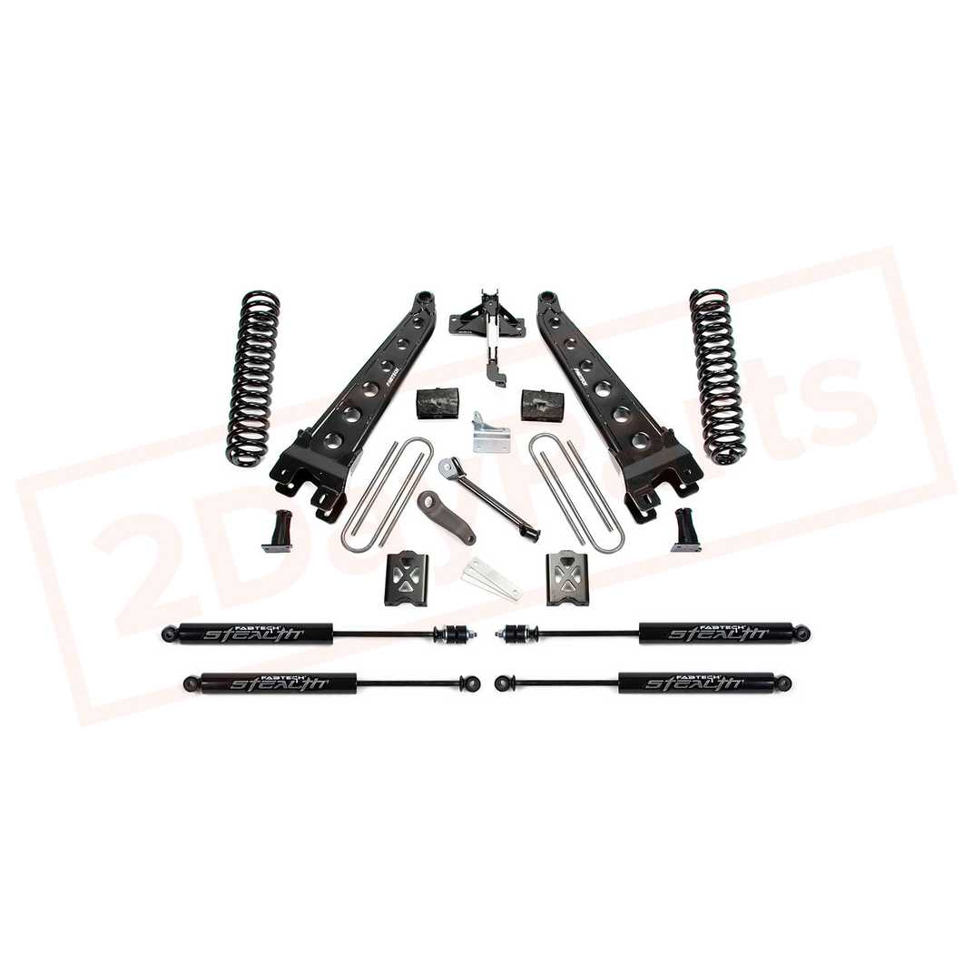 Image FABTECH 6" Radius Arm System w/ Stealth Shocks for Ford F350 4WD 2005-07 part in Lift Kits & Parts category