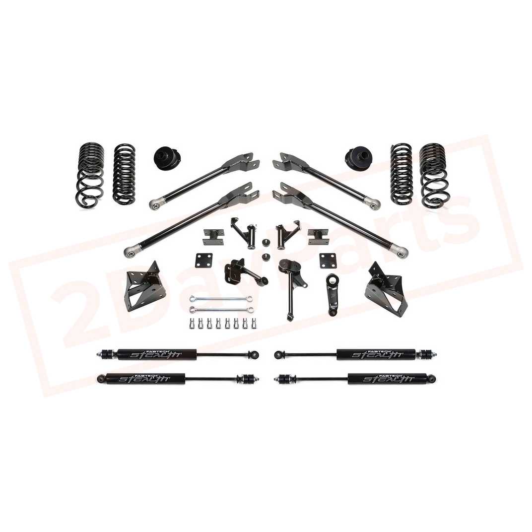 Image FABTECH 7" 4 Link Syst w/Coil Springs & Stealth Shocks for 14-17 Ram 2500 4WD part in Lift Kits & Parts category