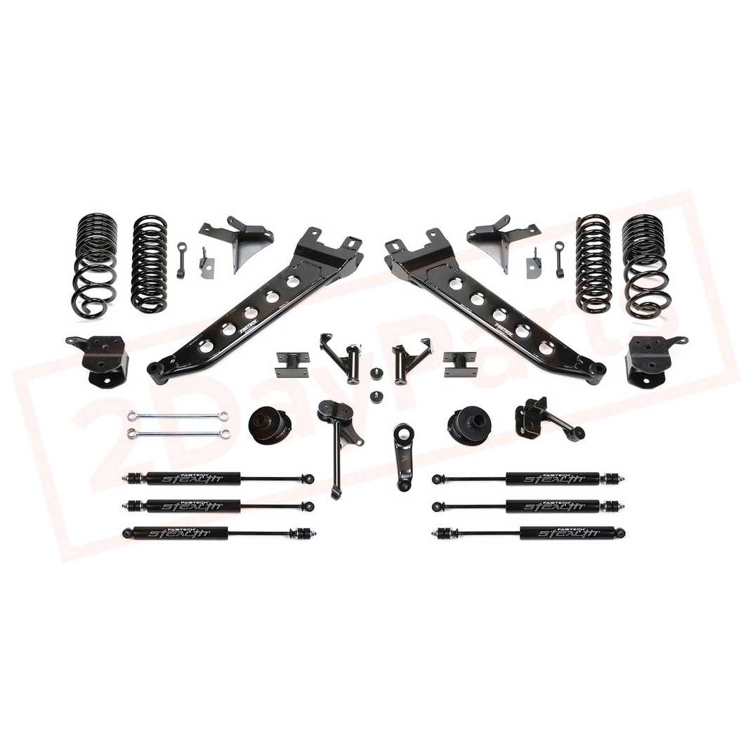 Image FABTECH 7" Radius Arm Sys w/ Coil Springs & Front&Rear Shocks for 14-17 Ram 2500 4WD part in Lift Kits & Parts category