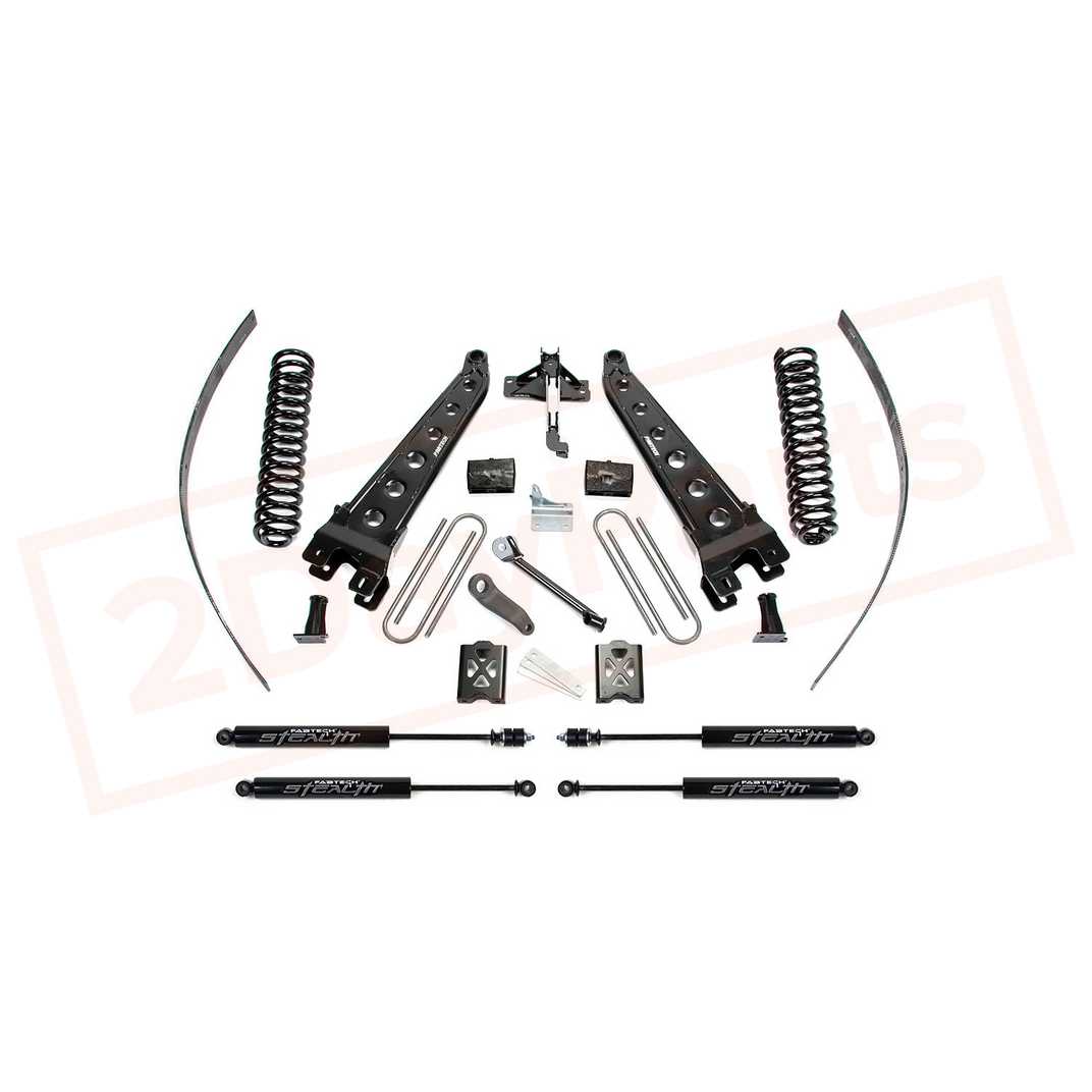 Image FABTECH 8" Radius Arm System w/ Stealth Shocks for Ford F350 4WD 2005-07 part in Lift Kits & Parts category