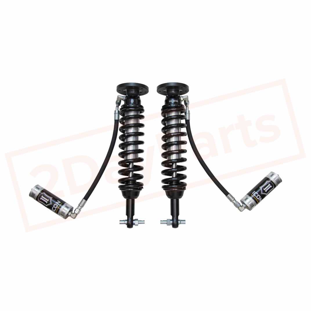 Image ICON 1.75-2.63" Remote Reservoir Front Coilover Kit for Ford F-150 2WD 2014 part in Coilovers category