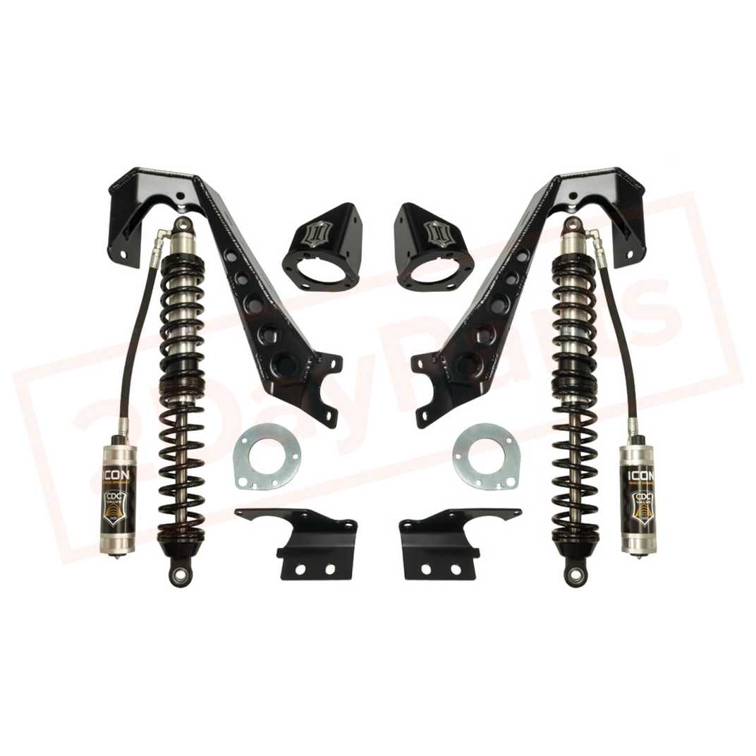 Image ICON 1.75-4" Front Coilover Conversion System - Stage 2 for Jeep Wrangler 07-14 part in Lift Kits & Parts category