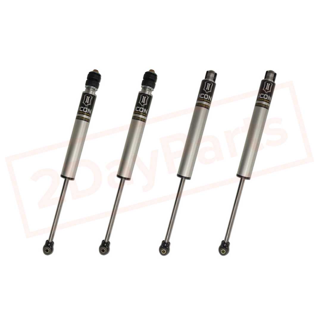 Image ICON Kit of 4 2.0 Reservoir Shocks 0-2.5" for 2001-2010 GMC Sierra 3500 HD 4WD part in Shocks & Struts category