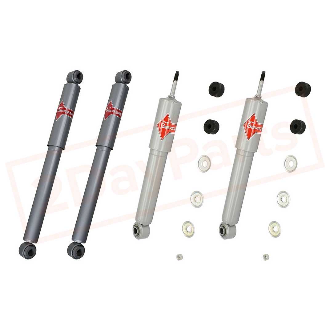 Image Kit 4 KYB Gas-A-Just Mon Shocks Set Front&Rear for Toyota Pickup 4WD 1986-1995 part in Shocks & Struts category