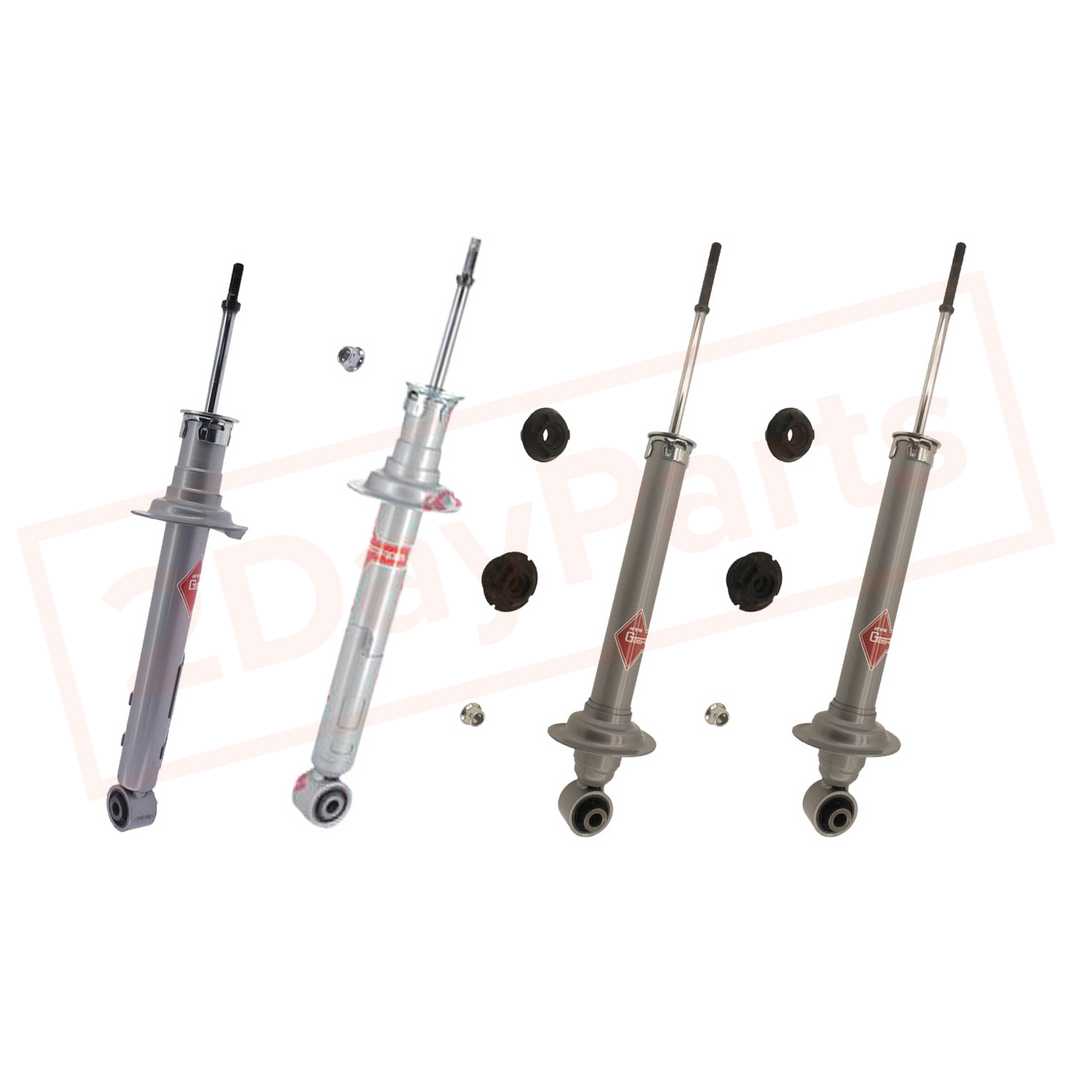 Image Kit 4 KYB Gas-A-Just Monotube Strut Set Front&Rear for 2006-2013 Lexus IS350 RWD part in Shocks & Struts category