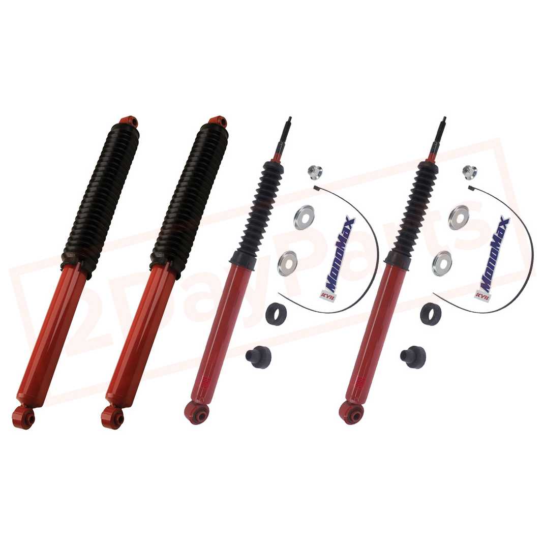 Image Kit 4 KYB Monom Gas Shocks Set Front&Rear for Ford F350 Super Duty 4WD 2005-2007 part in Shocks & Struts category