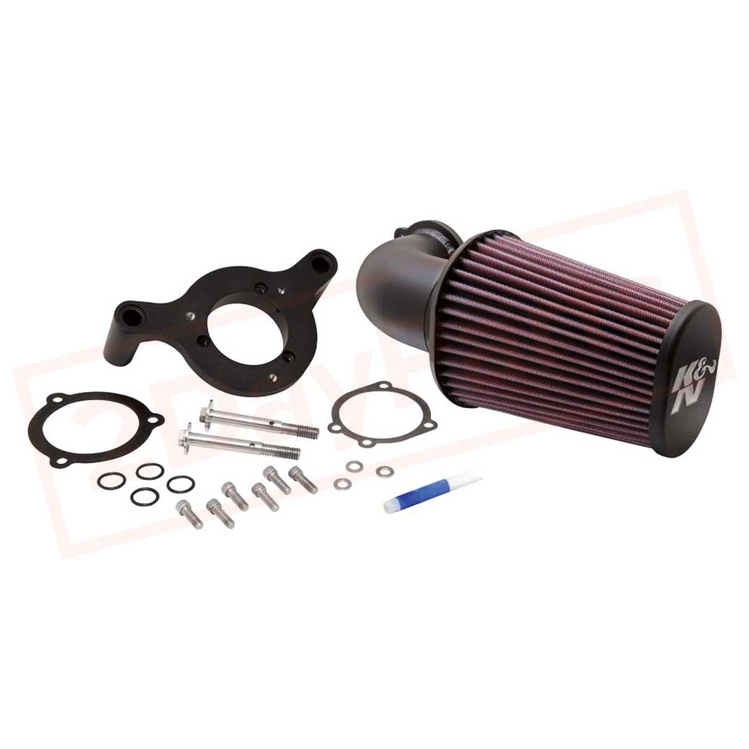 Image K&N Intake Kit fit Harley Davidson FLHRI Road King 2003-2006 part in Air Intake Systems category