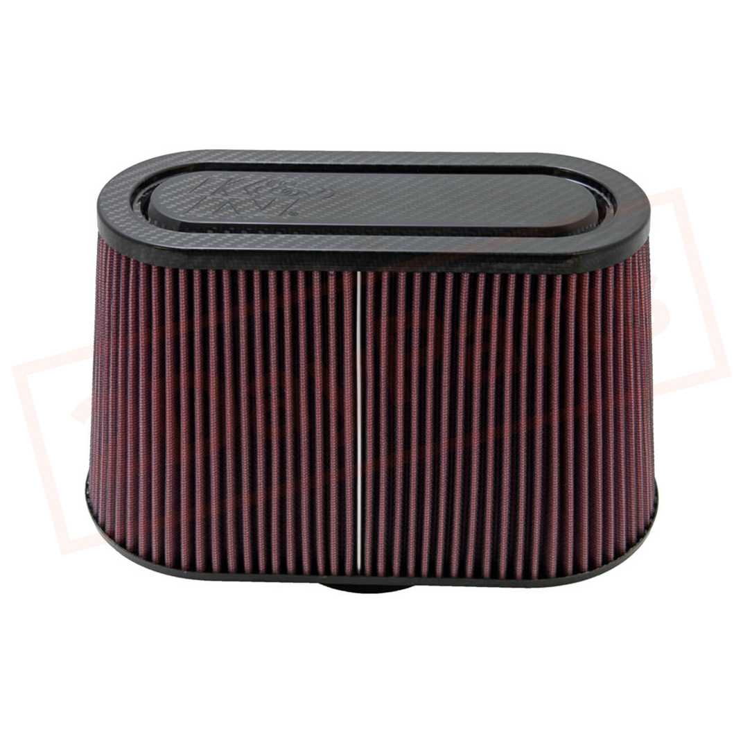 Image K&N Universal Air Filter - Carbon Fiber Top and Base for HUMMER H2 2003-2007 part in Air Filters category