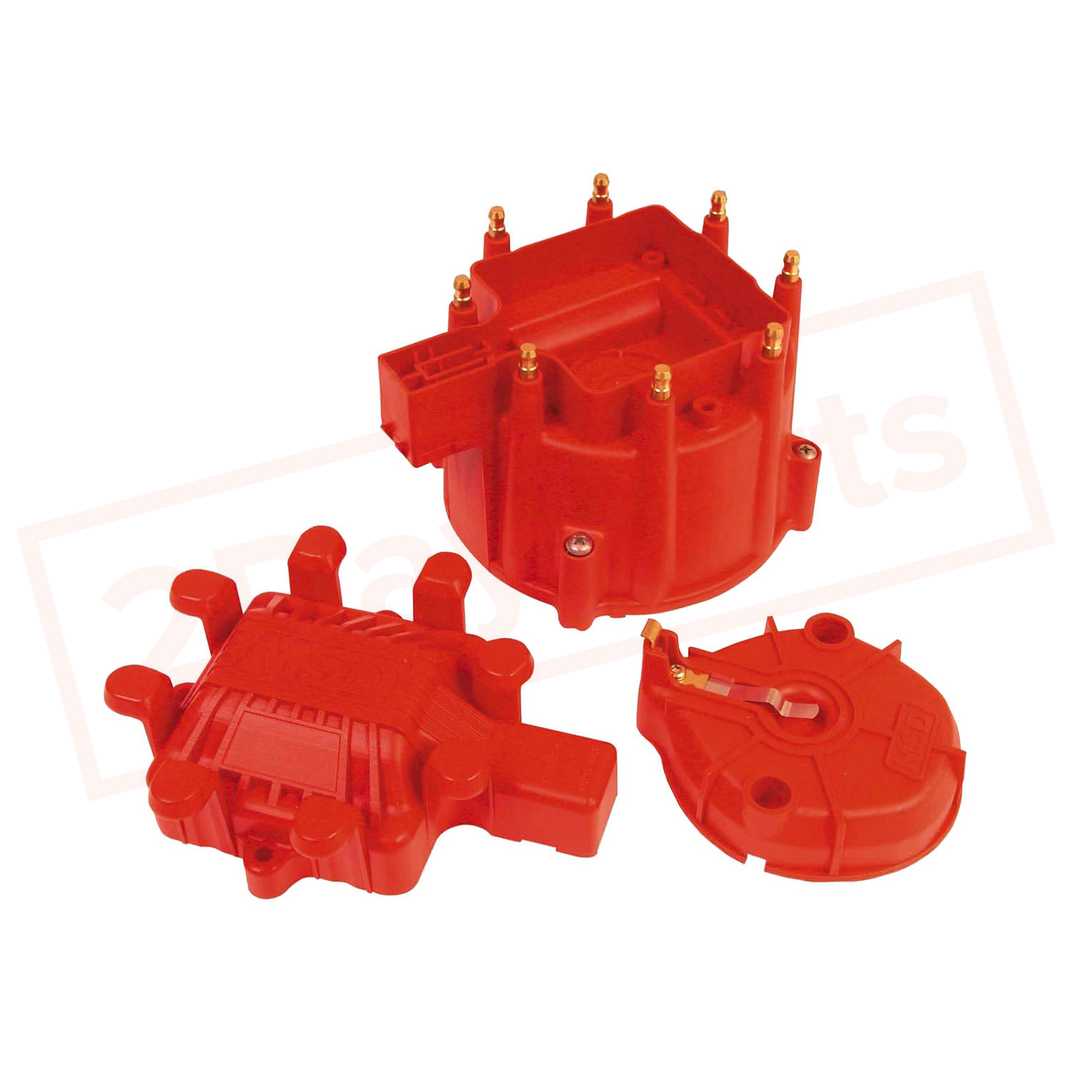 Image MSD Distributor Cap and Rotor Kit compatible with Chevrolet 1975-1986 C20 part in Distributors & Parts category