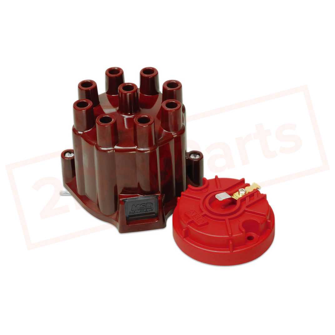 Image MSD Distributor Cap and Rotor Kit fits Chevrolet 68-1974 part in Distributors & Parts category