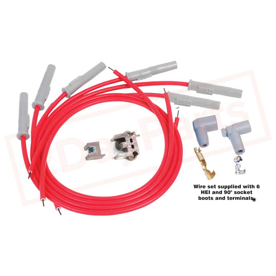 Image MSD Spark Plug Wire Set compatible with Chevrolet 1975-86 C20 part in Ignition Wires category