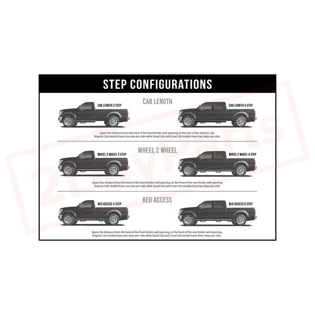 Image 1 N-FAB Nerf Step (3 Stps) for Chevrolet Silverado 2500 HD Classic 2007 part in Nerf Bars & Running Boards category