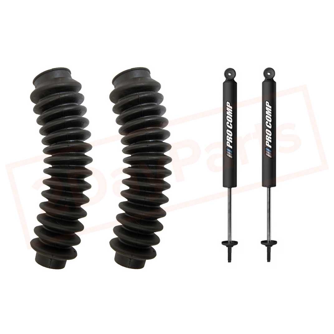 Image Kit of 2 Pro Comp 6" Front Gas Shocks & Boots for Ford F-150 1997-2003 2WD part in Shocks & Struts category