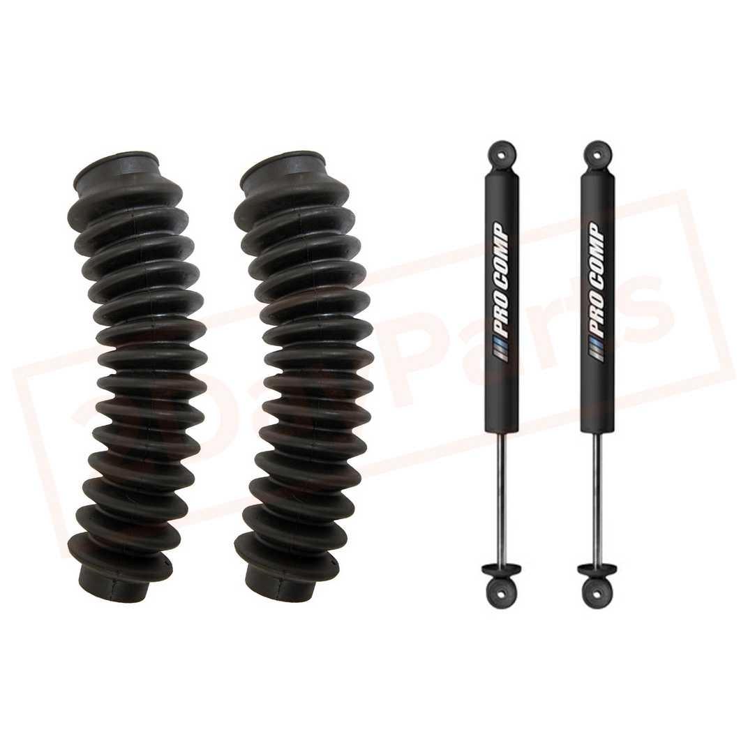 Image Kit of 2 Pro Comp 6" Shocks & Boots for Chevrolet Silverado 2500 HD 99-10 4WD part in Shocks & Struts category