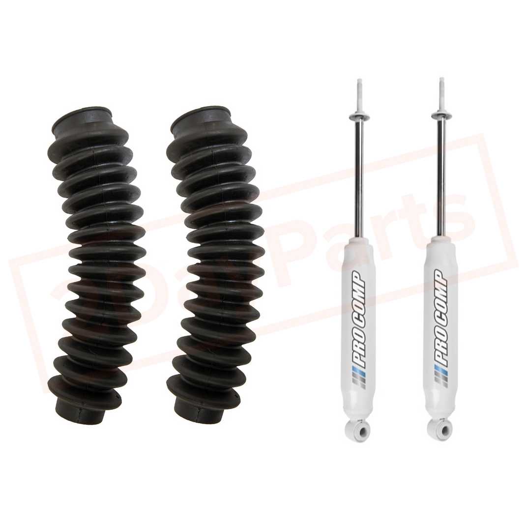 Image Kit of 2 Pro Comp Rear Gas Shocks & Boots for Toyota 4Runner 2003-22 2WD part in Shocks & Struts category