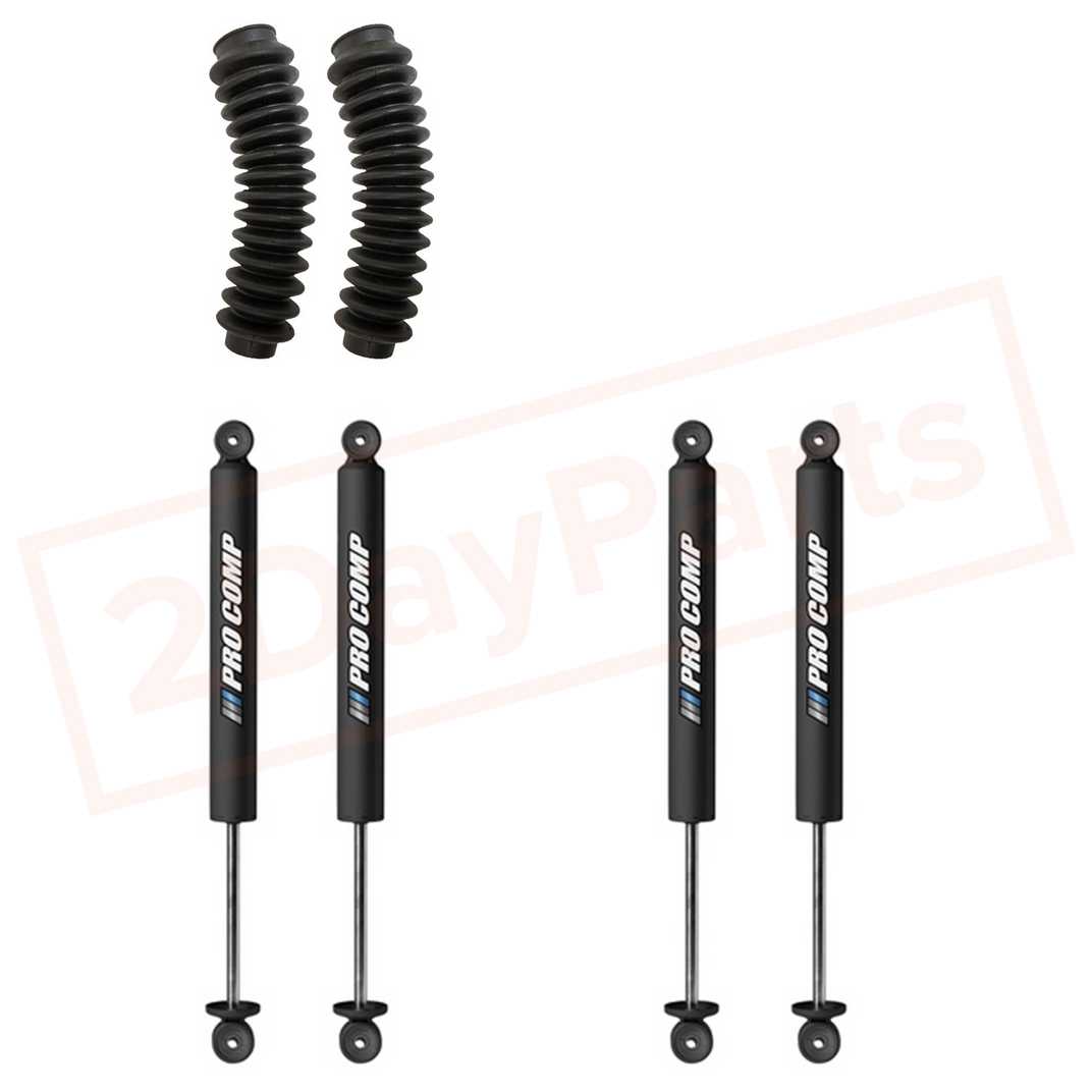 Image Kit of 4 Pro Comp 0-3" Pro-X Gas Shocks & Boots for 1969-1991 GMC Yukon 2WD part in Shocks & Struts category