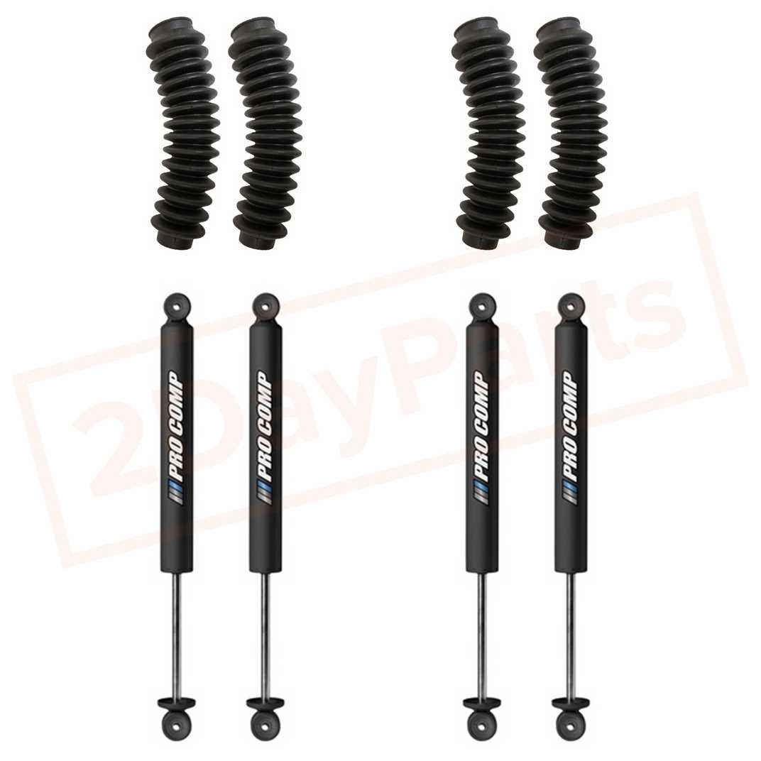 Image Kit of 4 Pro Comp 3-4" Pro-X Gas Shocks & Boots for 1988-1998 GMC K1500 4WD part in Shocks & Struts category