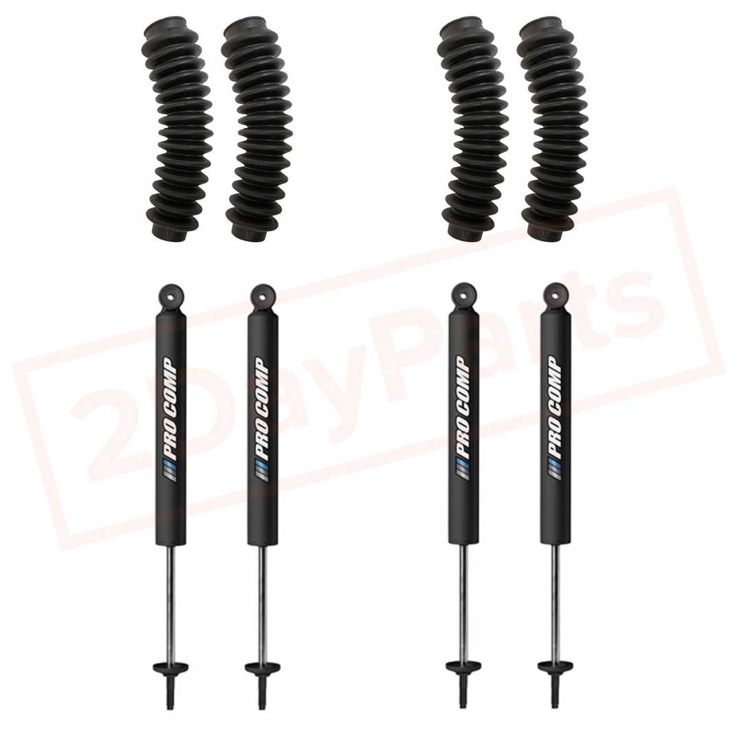 Image Kit of 4 Pro Comp 3-4" Pro-X Gas Shocks & Boots for Ford F-150 1997-2003 4WD part in Shocks & Struts category