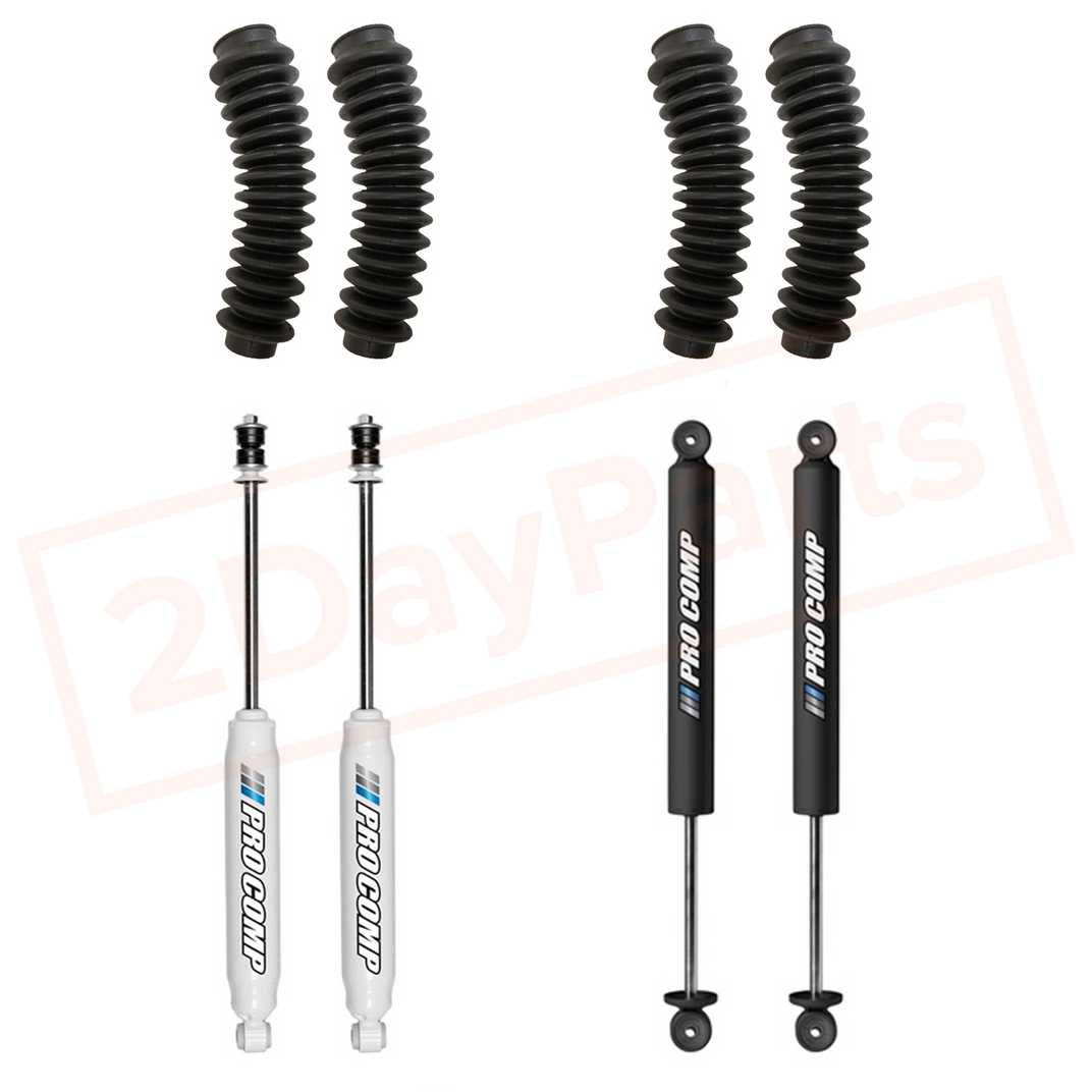 Image Kit of 4 Pro Comp Pro-X Gas Shocks & Boots for Chevrolet C30 1973-1987 2WD part in Shocks & Struts category