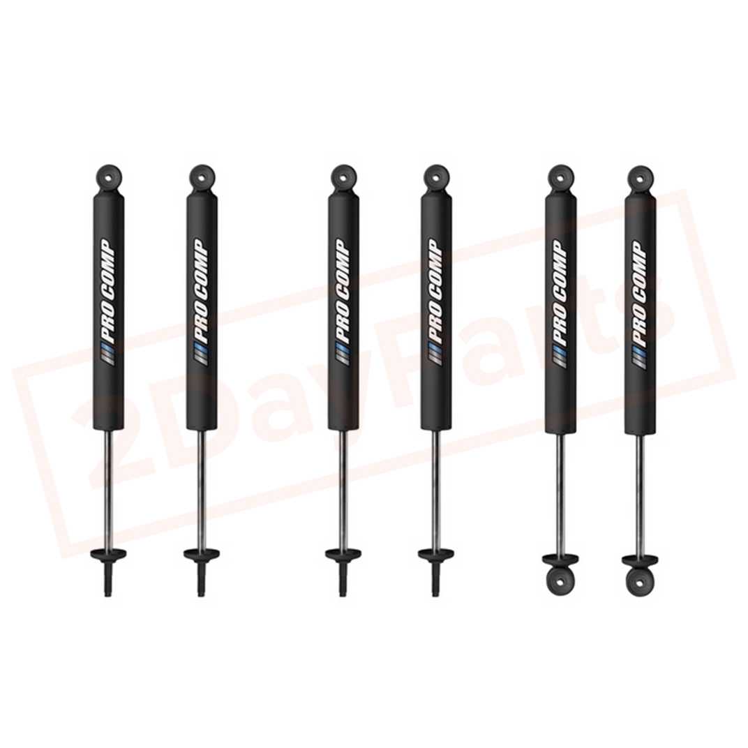 Image Kit of 6 Pro Comp Front & Rear Pro-X Gas Shocks for Ford Bronco 1980-1996 4WD part in Shocks & Struts category