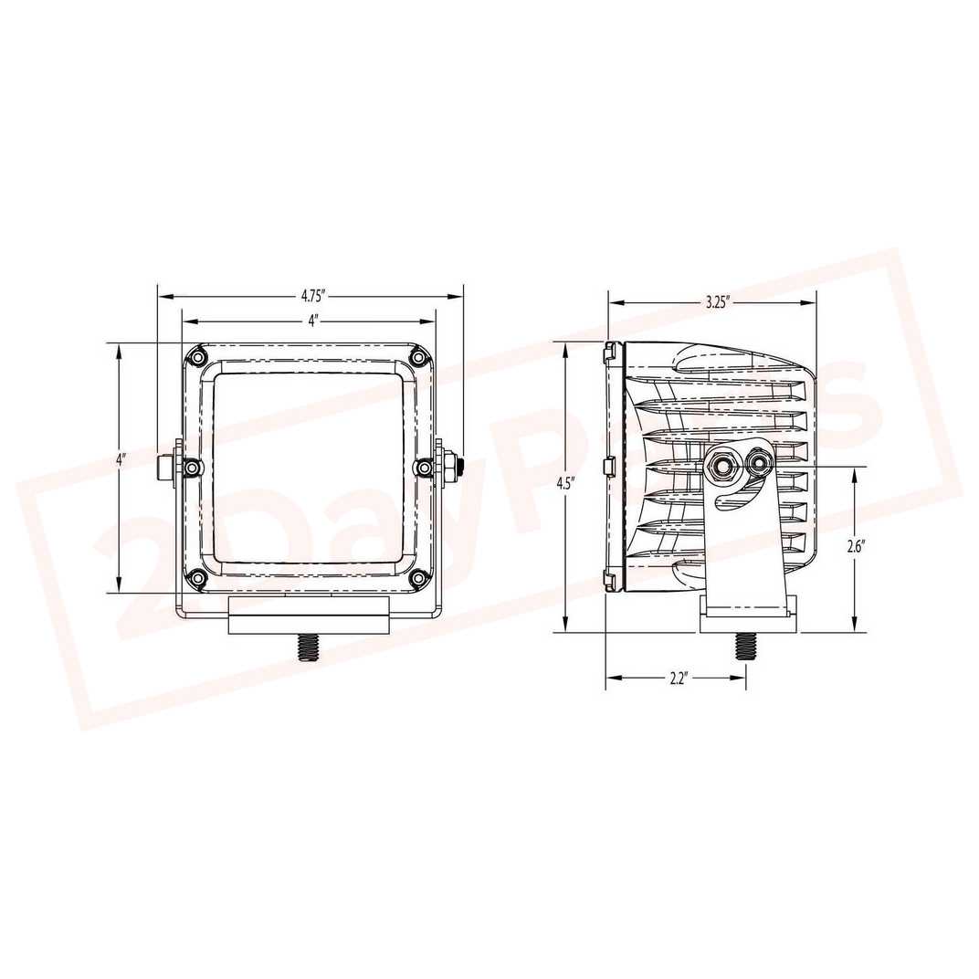 Image 3 RIGID Dually XL Hybrid Diffused Pair Series 32231 part in Fog/Driving Lights category