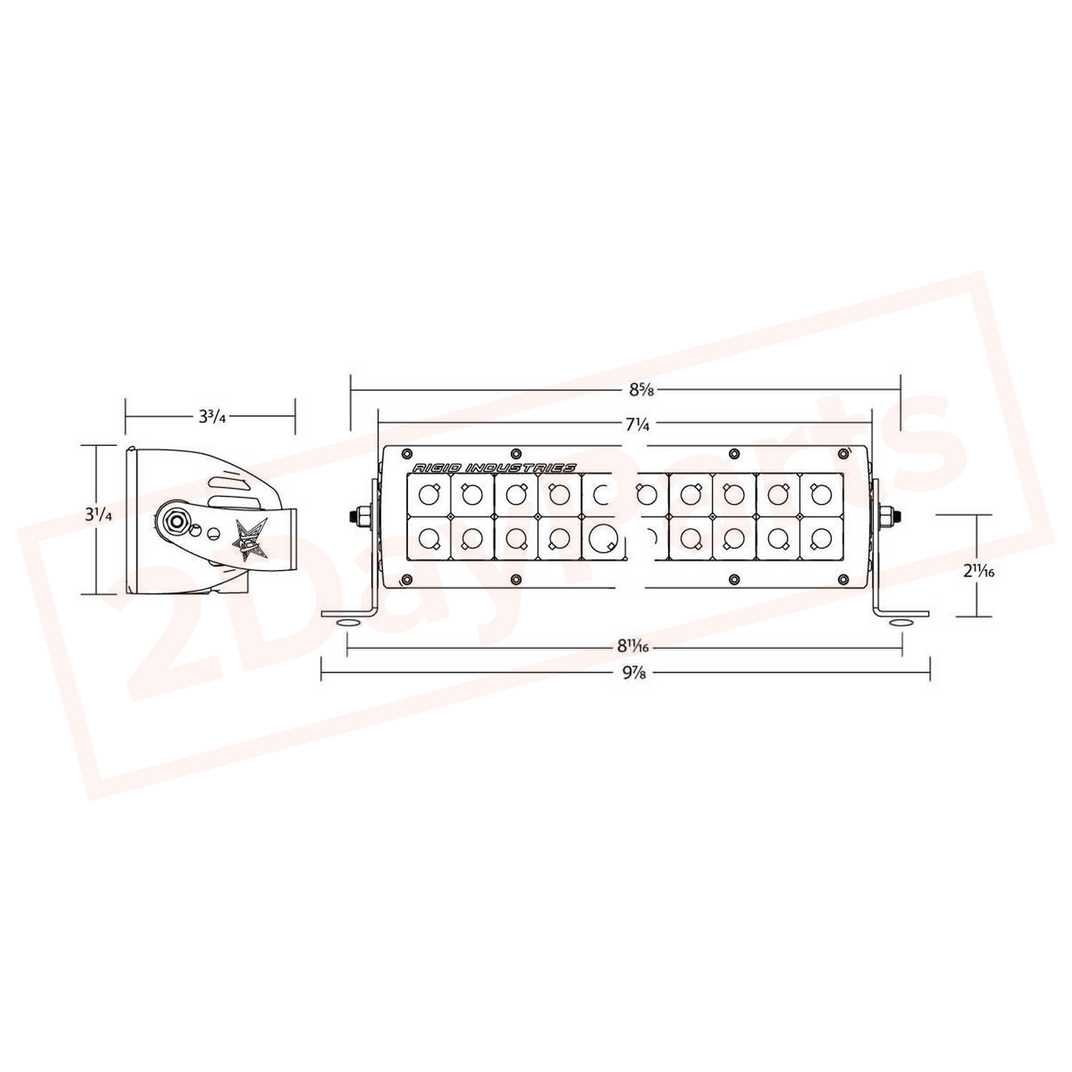 Image 1 RIGID LED Light E 6" Combo E Series 106322 part in Fog/Driving Lights category