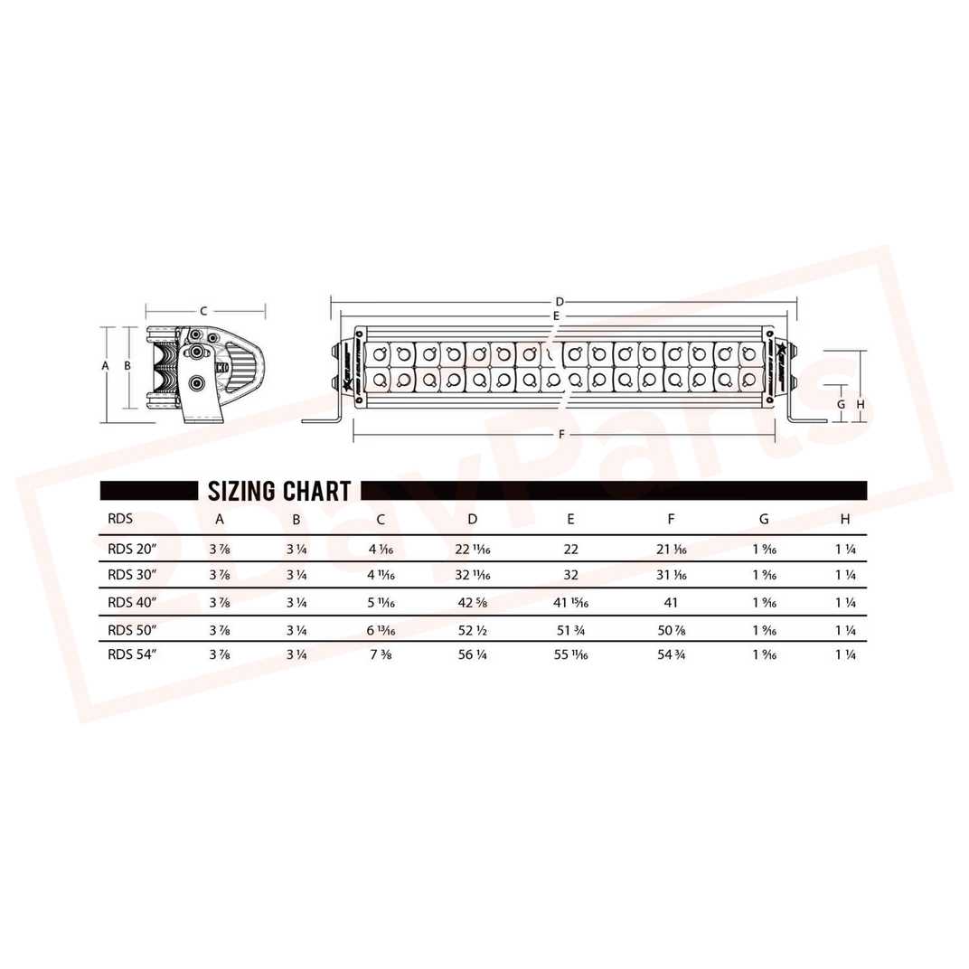 Image 2 RIGID LED Light RDS Series 54" Spot M Series 88621 part in Fog/Driving Lights category