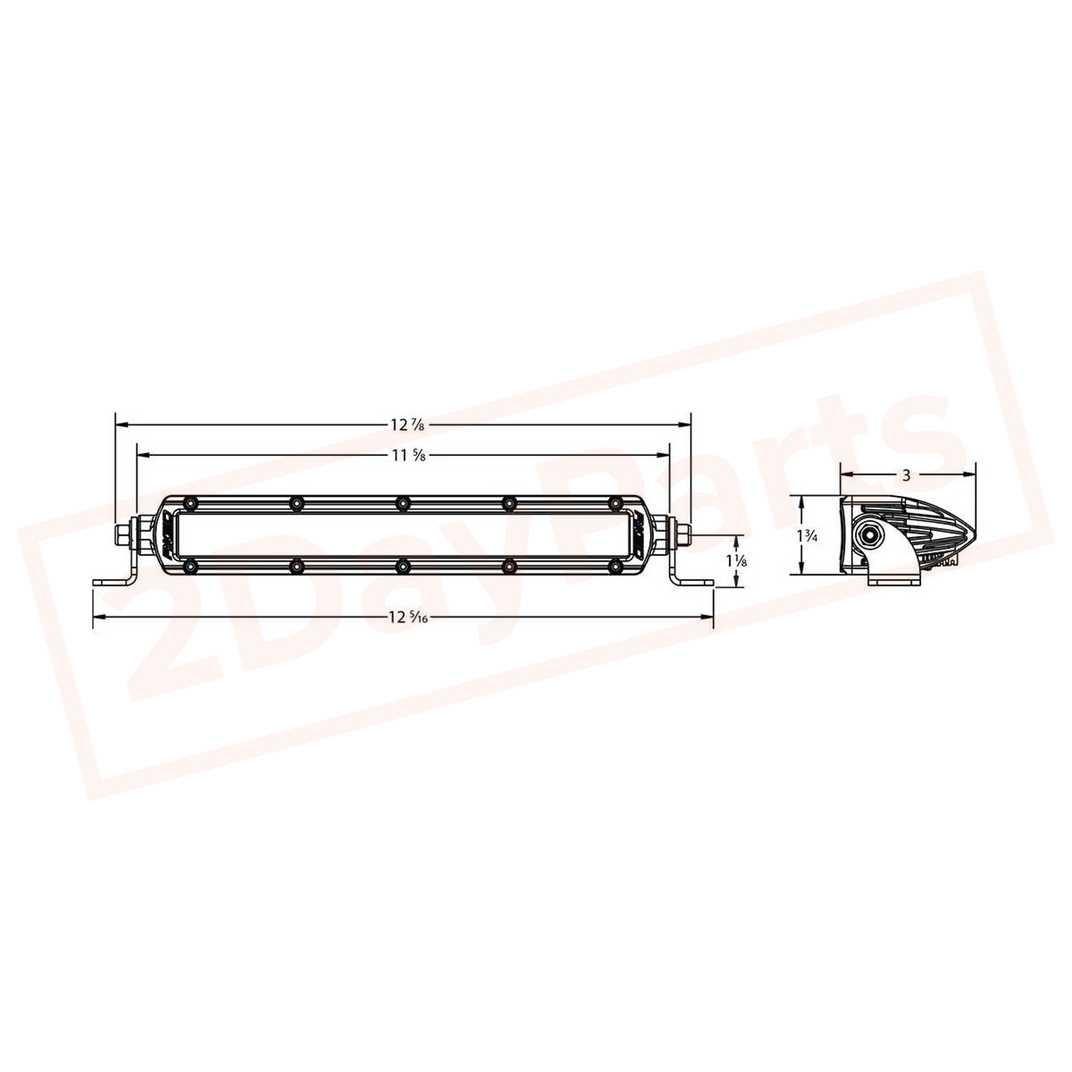 Image 1 RIGID LED Light SR 10" Flood Amber SR Series 910122 part in Fog/Driving Lights category