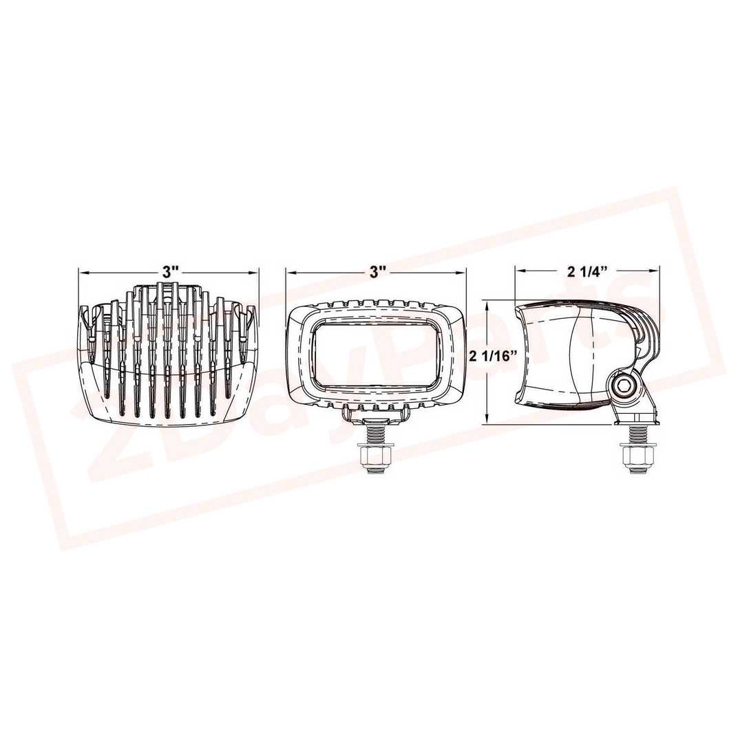 Image 1 RIGID LED Light SR M2 Diffused SR M 91251 part in Fog/Driving Lights category